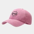 thumbnail image 2 of Peichun Unisex Classic Vintage Washed Heart Hats Summer Soft Top Comfy Breathable Simple Heart Embroidery Casual Baseball Cap for Men Women 2026 Fashionable Accessory Grey One Size, 2 of 6