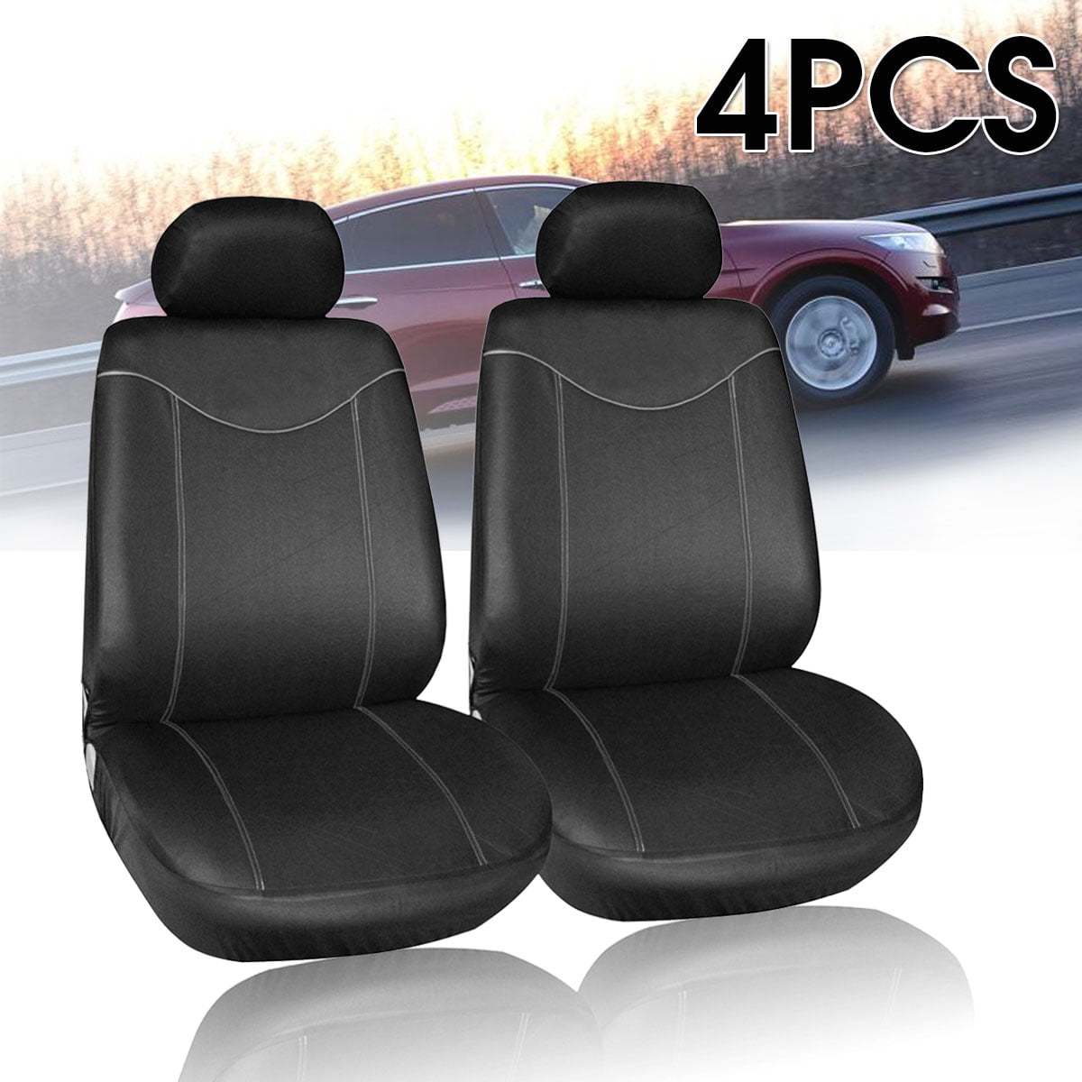 2x Auto Seat Covers for Car Sedan Truck Van Universal Seat Covers Waterproof 