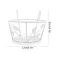 thumbnail image 2 of Minkissy 1Pcs Railing Flowerpot Rack Iron White Display for Garden Plant Holders, 2 of 6