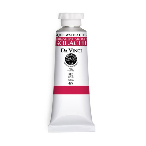 Da Vinci Paints Professional Gouache, 37ml Tube, Red