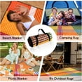 thumbnail image 3 of Picnic Blankets Waterproof Foldable Extra Large,80"x 60" Outdoor Beach Blanket Sandproof,3-Layer Lightweight Handy Mat Tote Picnic Camping Rugs for Outside Your Rv(Colorful Checkered), 3 of 6