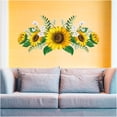 thumbnail image 4 of Calcomanía de pared de girasol - Pegatinas de girasoles impermeables Palo de pared de flores amarillas para sala de estar Dormitorio Cocina Decoración de fondo, 4 of 5