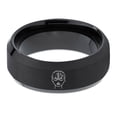 thumbnail image 2 of Gamer Handmade Tungsten Black Ring Wedding Groomsmen Gifts 50 Birthday for Men Exotic Mom, 2 of 7