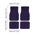 thumbnail image 3 of Car Interior 4 Piece Racing Checkered Floor Mats Non Backing Fit Cars Trucks SUVs 4PCS, 3 of 4