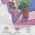 thumbnail image 5 of Yayeee 2 Pack Hand Towels for Bathroom 100% Cotton 16" x 28" Soft Absorbent Kitchen Towel, Purple Window Scene, 5 of 7
