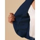 thumbnail image 5 of BLAZER DE TRABAJO CHIC PARA MUJERES INSPIRE, CON CUELLO SHAWL, SIN CUELLO, ABIERTO EN FRONTAL, CORTO, TALLA XL, AZUL OSCURO, 5 of 6