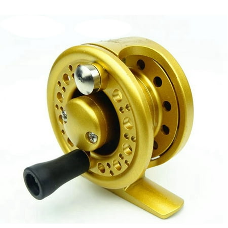 1+1BB Lightweight Mini Fishing Reel Straight Line Fly Fishing Reel Color:yellow (Best 4 Weight Fly Reel)