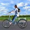 thumbnail image 3 of Lilypelle Adult Tricycles 7 Speed 24inch Three Wheel Bike Cruiser Trike with Large Basket for Men, Women, 3 of 10