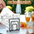 thumbnail image 6 of Napkin Holder for Table, Modern Metal Black Napkin Holders for Kitchen Dining Tables & Countertops (5.04"x5.4"x 2.17"), 6 of 7