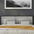 thumbnail image 4 of King Size Upholstered Metal Panel Headboard in Light Gray Fabric, 4 of 17