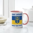 thumbnail image 4 of CafePress - Save Ukraine Raise Your Voices - 11 oz Ceramic Mug - Novelty Coffee Tea Cup, 4 of 4