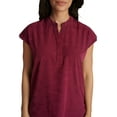 thumbnail image 2 of Healing Hands Scrub Top for Women Modern Fit Tee with 2 Pockets, Moisture Wicking, 360° Stretch and Quick Dry Fabric Plus Size 2352, 3XL, Wine, 2 of 7