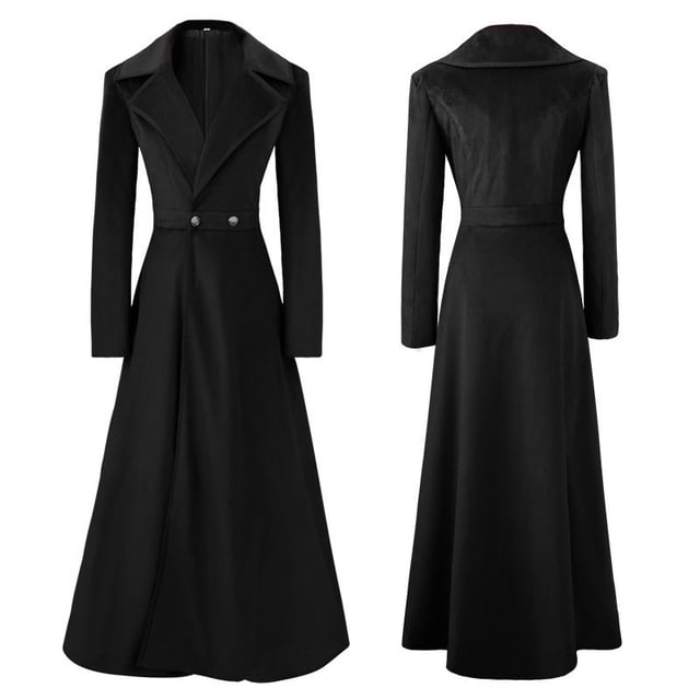 Gabardina larga popular de otoño e invierno, abrigo de mujer con temperamento hasta la rodilla y el tobillo