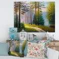 thumbnail image 2 of Designart ' Subtle Sunset Light Through The Trees II ' Lake House Canvas Wall Art Print, 2 of 4