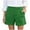 Green, variant on Kaemgyyd Cotton Linen Shorts for Women High Waisted Button Dressy Casual Shorts Pleated Wide Leg Summer Shorts with Pockets