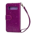 thumbnail image 5 of Samsung Galaxy S10e Case, Dteck Bling Glitter PU Leather Zipper Wallet Case Cover With Hand Strap,Purple, 5 of 5