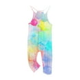 thumbnail image 2 of Odeerbi Teen Girls Summer Jumpsuit Tie-dye Bib Overalls Casual Sleeveless Rompers Long Pants with Pockets 5-14 Years Pink, 2 of 6