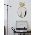 thumbnail image 2 of Espejo de pared con acento de piña y marco de metal pintado en oro Fine Art Tj, 2 of 5