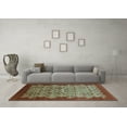 thumbnail image 3 of Ahgly Company Indoor Round Oriental Light Blue Industrial Area Rugs, 7' Round, 3 of 4