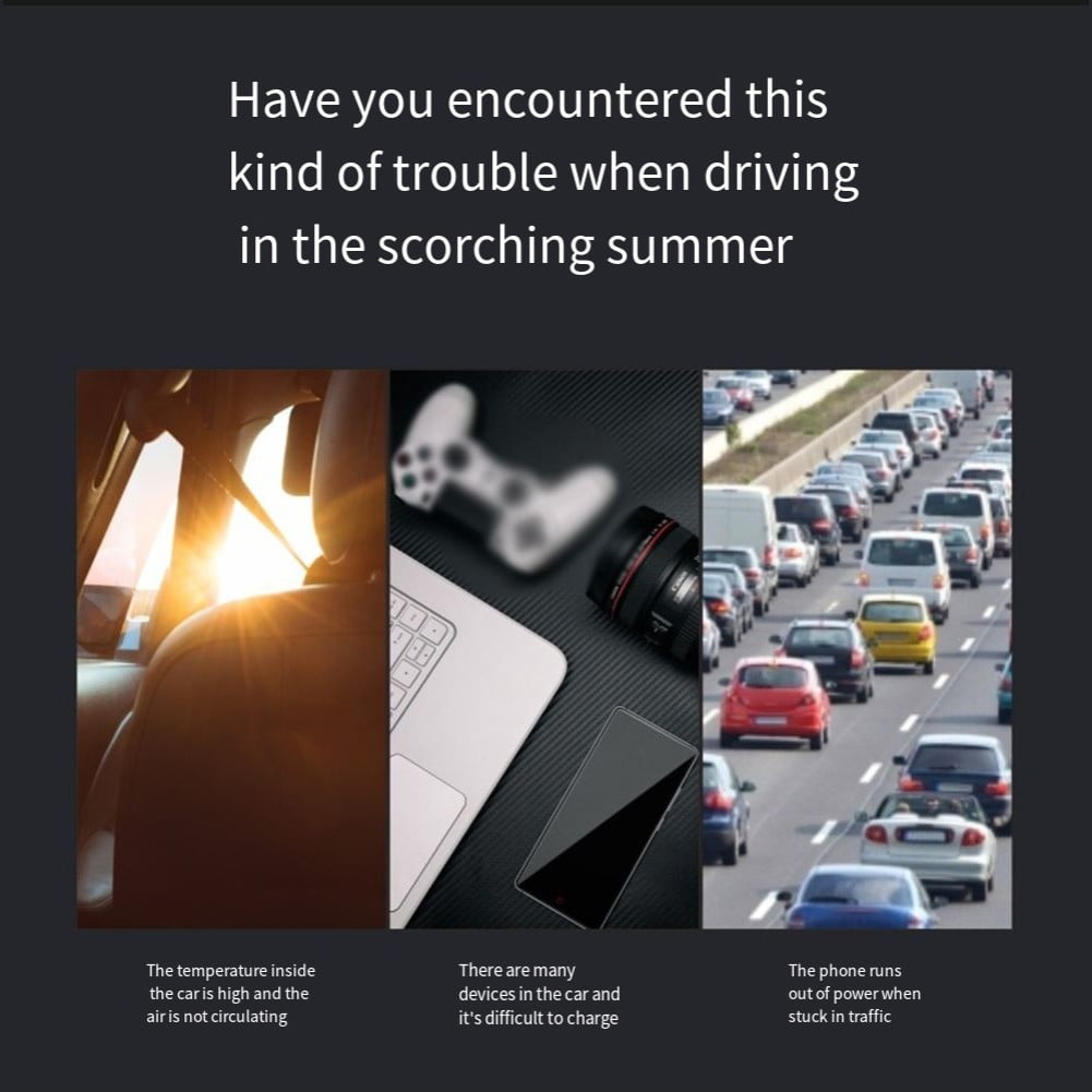 Car Fan Cooling 12V 24V Car Fan Dual Head Usb Car Fan 2 Speeds Double Fan