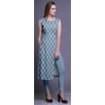 thumbnail image 4 of Bimba Kurti d'Été Sans Manches Imprimé Robe Tunique Droite pour Femmes, 4 of 6