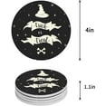 thumbnail image 1 of FMSHPON Halloween Theme Trick or Treat Stars Set of 6 Round Coaster for Drinks, Absorbent Ceramic Stone Coasters Cup Mat with Cork Base for Home Kitchen Room Coffee Table Bar Decor, 1 of 6