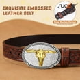 thumbnail image 5 of SUOSDEY Kids Western Belt for Boys Girls Genuine Leather Cowboy Cowgirl Belts with Detachable Buckle for Jeans Western Gifts, 5 of 7