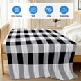 thumbnail image 4 of Vintage Farmhouse Cooling Blanket, Lightweight Breathable Summer Throw Blanket with Double Sided Cold Effect, Black and White Checkered Picnic Beach Blankets Bed Sheet for Hot Sleepers 50"x60", 4 of 8