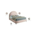thumbnail image 2 of Meridian Furniture Rainbow Pink Velvet Queen Bed in Acrylic Finish, 2 of 9