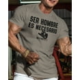 thumbnail image 2 of Ser Hombre es Necesario – Workout Gym T-Shirt, Funny Gym Shirt for Men, Camiseta de Gimnasio de Entrenamiento, Men’s Gym & Workout Top, 2 of 6