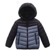 thumbnail image 4 of Kids Winter Coats Hooded Puffer Jacket Kids Grey Puffer Coat Zip up Long Sleeve Waterproof Kids Lightweight Jacket Boys Winter Coats Size 8-9 Years, 4 of 4