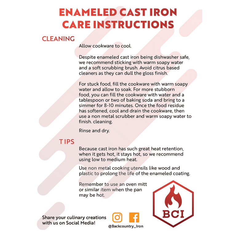 Enameled Cast Iron Braiser Use & Care