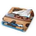 thumbnail image 2 of Kll Fleece Blanket Plush Throw Blanket Animals On Noah'S Ark,Soft Fuzzy Cozy Flannel Blanket For Couch Sofa Bed.(80"X60"), 2 of 9