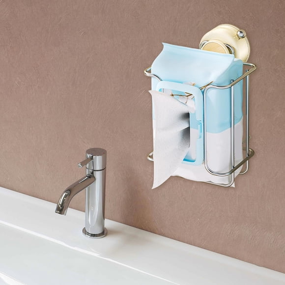 Dispensador de Pañuelos de Pared con Caja Porta Pañuelos Organizador para Toallas Y Soporte Montado en PET Hierro con Apertura Grande Idóneo para Baño ventosa beige