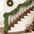 thumbnail image 5 of Guvpev 5FT Christmas Norfolk Pine Garland, Artificial Pine Needles Christmas Garlands, Faux Greenery Fake Garland for Holiday Fireplace,Table, Window, Stairs, Mantel, Indoor Outdoor Xmas Decor, 5 of 10