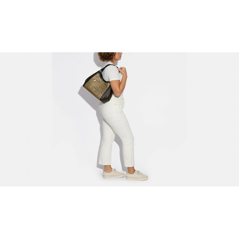 Coach Kristy Gold/Khaki Brown Multi, Signature Canvas Shoulder Bag