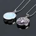 thumbnail image 2 of Colliers Pendentifs en Pierre Précieuse Ronde Naturelle Kabbalah Arbre de Vie, 2 of 6