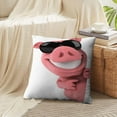 thumbnail image 4 of LALILO Throw Pillow Covers Fun Pig Pig Cartoon Pink Agriculture Cushion Cover 18" x 18", 4284 Pack, 4 of 6