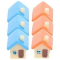 thumbnail image 7 of LOLIPPYY 6pcs Mini House Figurines Cute Miniature Micro Landscape Resin House Statues for Plant Pot Fairy Garden Dollhouse Ornament Decoration, 7 of 7