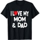 thumbnail image 1 of Camiseta con texto "I Love My Mom & Dad", 1 of 2