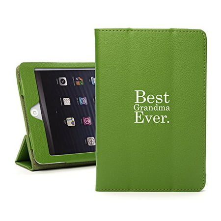 For Apple iPad Mini 1/2/3 Green Faux Leather Magnetic Smart Case Cover Best Grandma