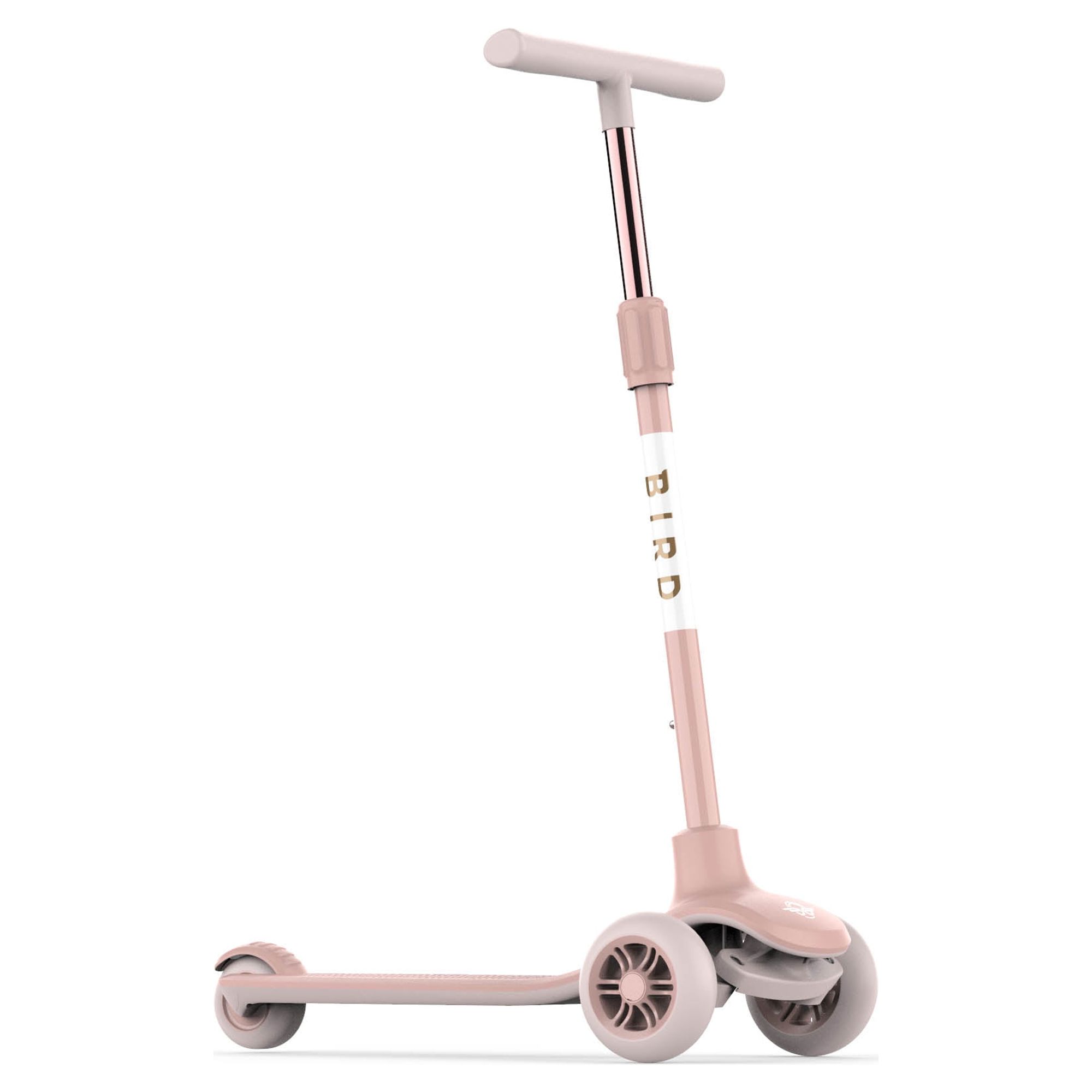 Bird Birdie Kick Scooter for Kids with Adjustable Height Handle, Electric Rose