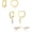 3CZ Teardrop Set-gd, variant on 3 Pairs Gold Hoop Earrings Set: Dainty Stud Earrings Trendy Small 14K Gold Plated Hypoallergenic Dangle Cartilage Huggie Hoop Earrings for Women Gold Jewelry for Women Gifts