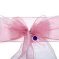 thumbnail image 4 of mds Pack of 50 Organza Chair Sash Bow Sashes for Wedding Decoration -Dusty Pink, 4 of 7