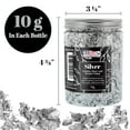 thumbnail image 3 of U.S. Art Supply Metallic Foil Schabin Gilding Silver Leaf Flakes - Imitation Silver 10 Gram Bottle (Pack of 3) - Gild Picture Frames, Paintings, Furniture, Decorate Epoxy Resin, Nails, Jewelry, Slime, 3 of 6