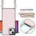 thumbnail image 4 of SaniMore for iPhone 14 Plus Magnetic Fragrant Case Support Wireless Charging, Premium PU Leather Cover Built-in Detachable Lanyard 360° All-Inclusive Shockproof Protective Shell, Pink, 4 of 8