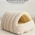 thumbnail image 2 of Methold Cama para mascotas desmontable, tienda de campaña para perros, caseta cálida para gatos, fácil de limpiar, aislamiento grueso y Perchas para gatos Beige 45*30*19 cm, 2 of 6