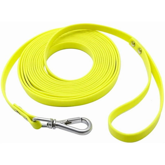 Long Dog Leash Waterproof Recall Training Lead Outdoor Long Line Great for Training, Beach, Play, Camping, or Backyard-yellow30ft