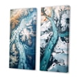 thumbnail image 3 of Designart "Majestic Aerial View Arctic Rivers and Icebergs II" Glacier Wall Art Set Of 2 - Country Blue Gallery Set For Office Decor, 3 of 6