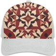 thumbnail image 1 of Light Beige and Red Baseball Cap Classic Golf Cap Soft Dad Hat Multicolor Adjustable Low Profile Hat Unisex, 1 of 6